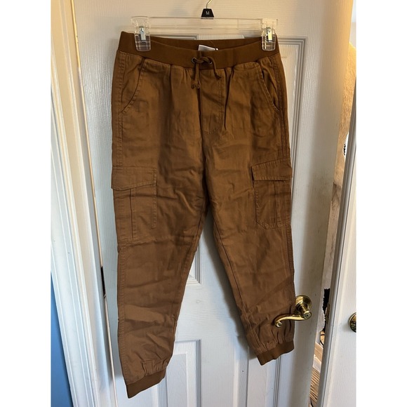 Bass Pro Shops Outdoor Kids Boys Cargo Khaki Pants Joggers Size 12 - Picture 1 of 5